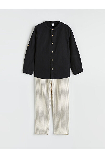 LC Waikiki Anthracite Boys' Shirt and Pants