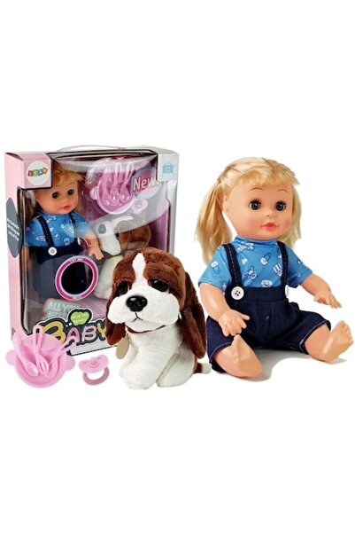 Glow Goods Set de păpuși cu cățeluș și accesorii