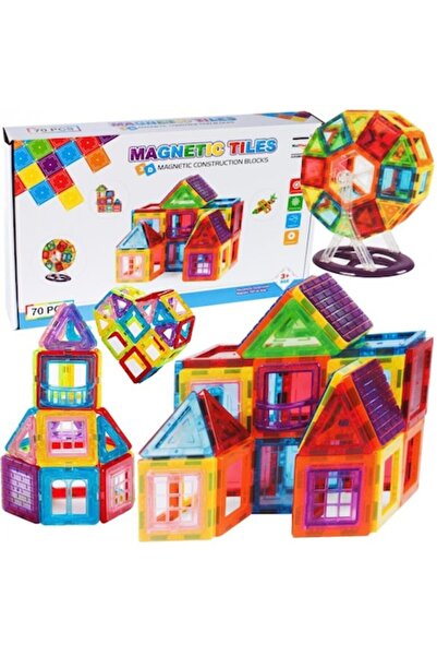 MalPlay Toy Box Construction Set, Magnetic Tiles 3D, Educational STEM Toys
