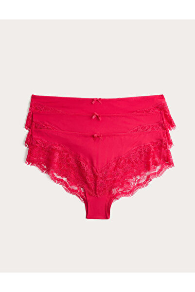 Marks & Spencer 3’lü Dantel Detaylı Brazilian Külot