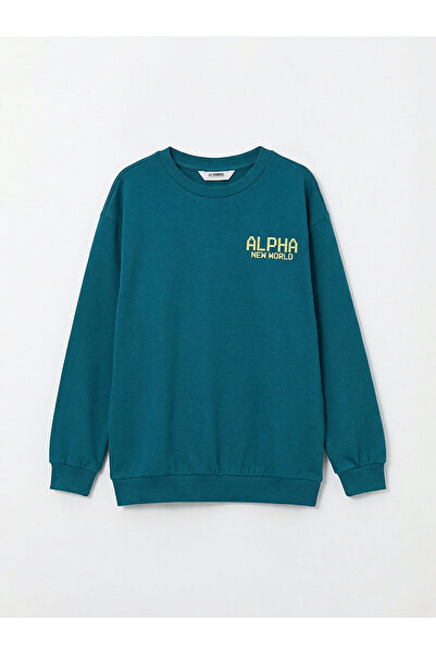 LC Waikiki سويت شيرت بيترويل مطبوع للأولاد