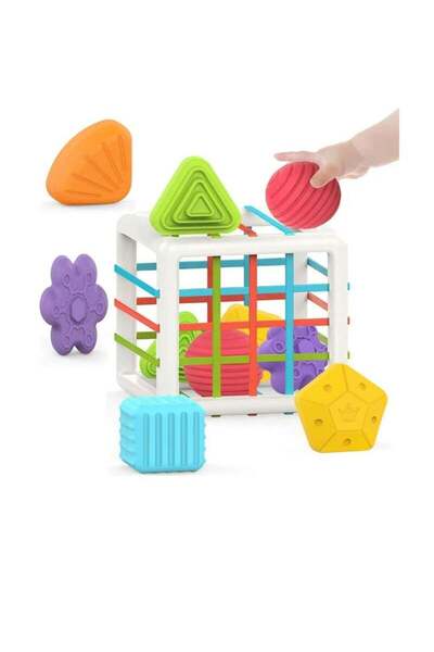 Arabest Montessori Toys for 1 Year Old,Baby Sorter Toy Colorful Cube and 6 Pc...