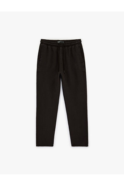 Koton Regular Fit Cotton Pocketed Trousers with Tie Waist