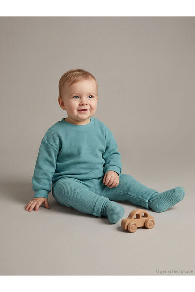 LC Waikiki Basic Baby Boy Sweatshirt and Sweatpants