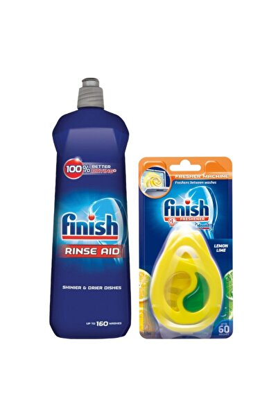 Finish Rinse Aid Package 800 ml, Dishwasher Air Freshener Lemon, 60 Washes