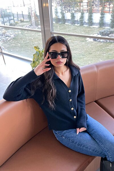 Mzr Collection كارديجان أصلي من ماركة أورجينال ماركة بتفاصيل أزرار ذهبية - أز...