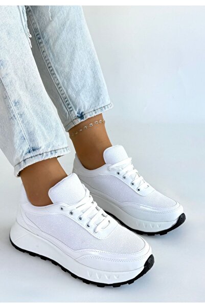 FRESCO SCARFS Edva Білі шкіряні шнуровані кросівки