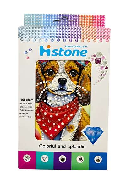 EleganTShoP 5D Beads Stick-on Tapestry Mozaic Tablo Pano 10*15 cm Câine