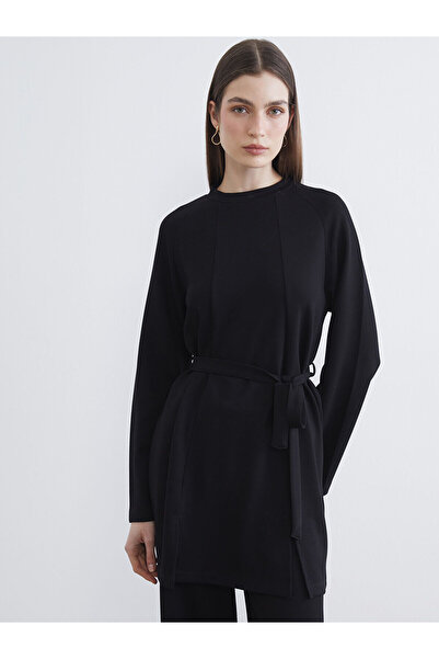 LC Waikiki   Black Crew Neck Women's Sweatshirt Tunic