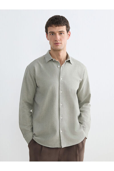 LC Waikiki MG TRENDEN ΥΠΕΡΟΧΕΣ ΠΡΟΣΦΟΡΕΣ Πράσινο Ανδρικό Πουκάμισο Dobby σε κ...