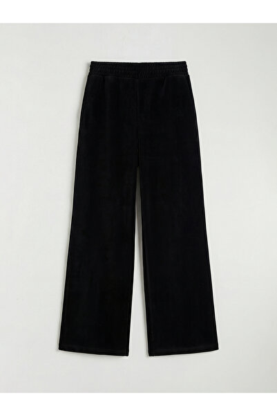 LC Waikiki Sparkling Choices Girls' Velvet Sweatpants from Shining Store