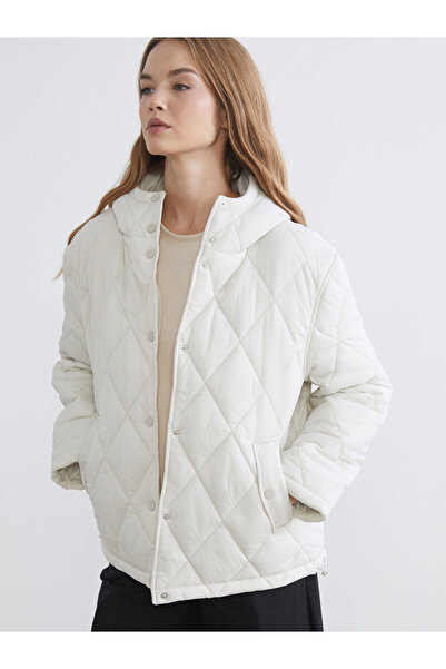 LC Waikiki Hilfa New Season Hooded Quilted Oversize Women's Coat