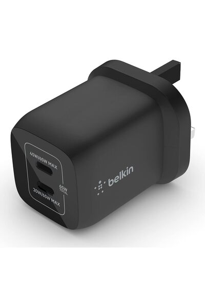 Belkin شاحن حائط مزدوج بمنفذي USB من النوع C بقدرة 65 واط