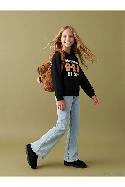 LC Waikiki LCW Kids Zvonaste nogavice farmerke za devojčice