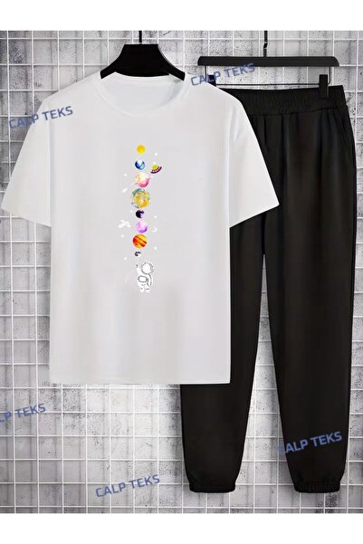 CALP TEKS Planets Tethered to the Rope Astornot Printed Top and Bottom Set (T...