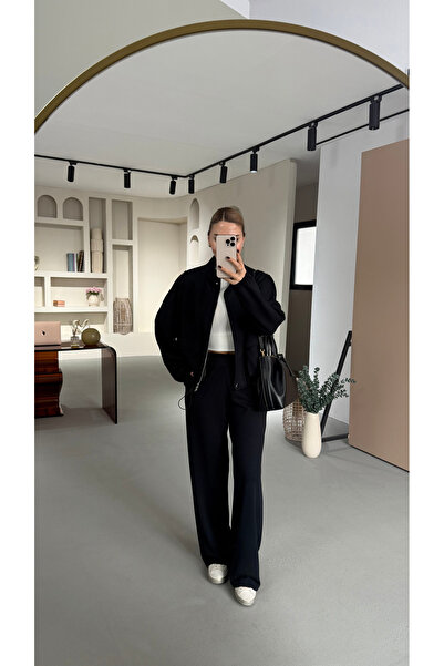 Sezgi Tekin Bellows Pocket Detail Modal Black Suit