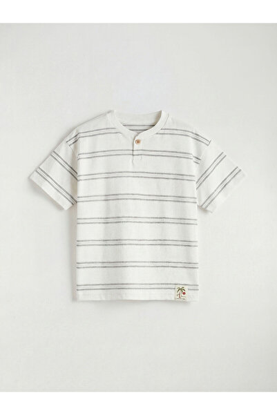 LC Waikiki Tricou pentru băieți Özmarka Noul Sezon Wide Fit cu dungi
