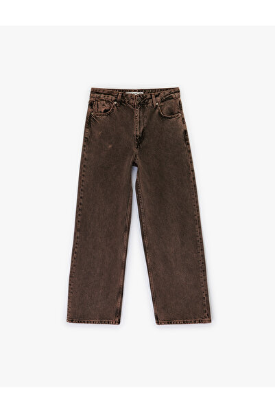 Koton Comfortable Fit Washed Buttoned Pocket Baggy Denim Pants - Baggy Jeans