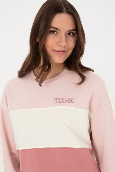 U.S. Polo Assn. سويت شيرت نسائي من البودرة 50307790-VR042