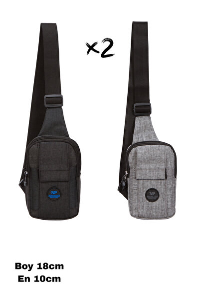 NEWISH POLO ACCESSORIES Unisex Linen Fabric Waist and Cross Shoulder Bag with...