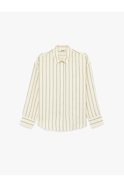 Koton Modal Fabric Long Sleeve Buttoned Striped Shirt