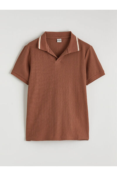 LC Waikiki Brown Polo Neck Boy's T-Shirt