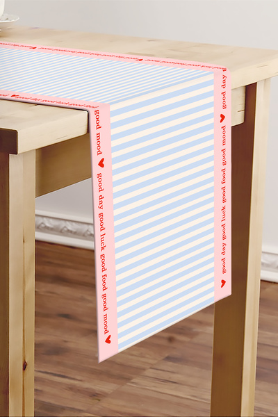 RİTMOHOME Bohem, Marin, Deniz, Çizgili, Desenli, Sloganlı, Kalpli, Renkli, 40...