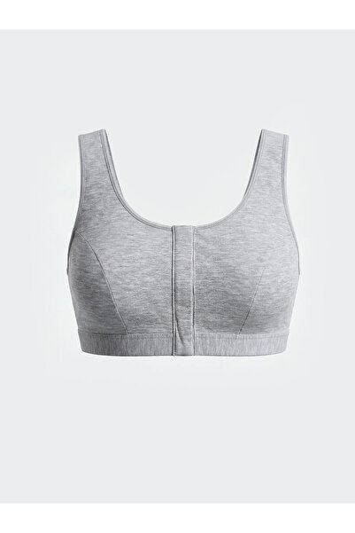 LC Waikiki Gray Underwire-Free Non-Padded Plain Nursing Bra