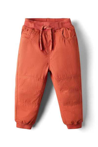 Babyhug Poplin Woven Full Length Solid Trouser - Red