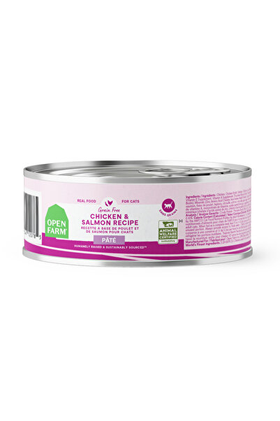 Open Farm Chicken & Salmon Pate Wet Cat Food - 80G