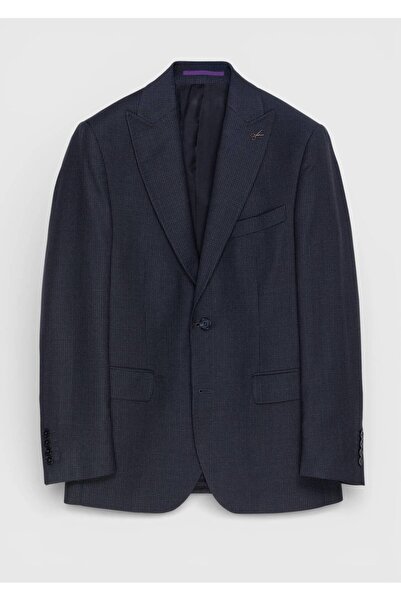 Ramsey Antrasit Kareli Zeroweight Slim Fit %100 Yün Takım Elbise