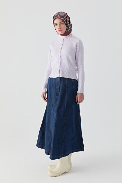 Tuğba Parçalı Denim Etek - Lacivert