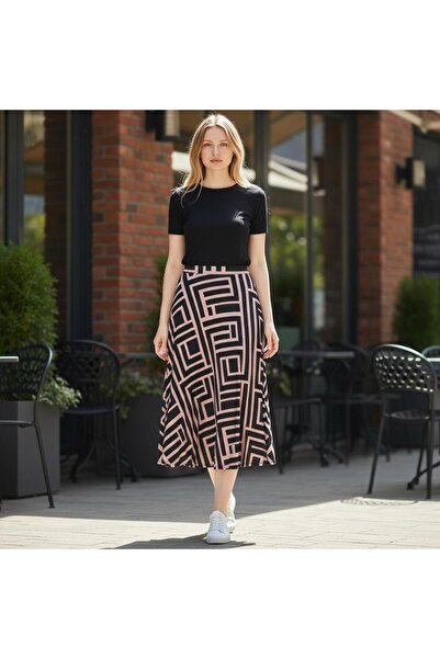 OwenLife Owen Life Crepe Fabric Pleated Standard Size Skirt 38 40 42 44 46 48...