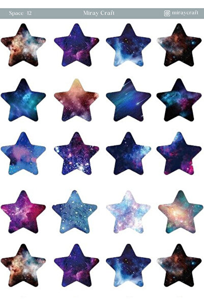 MirayDesign 1 autocolant cu tematică spațială (12x17 cm) pentru Bullet Journa...