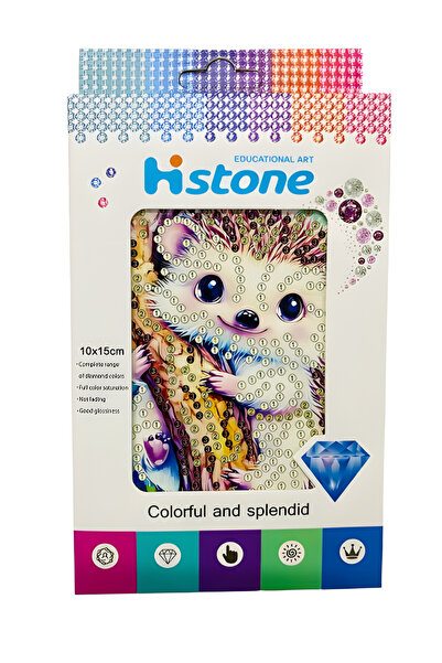 EleganTShoP 5D Yapışan Boncuk Goblen Mozaik Tablo Pano 10*15 cm Kirpi