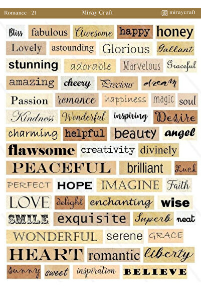 MirayDesign 1 autocolant tematic cu note de dragoste (12x17 cm) pentru Bullet...