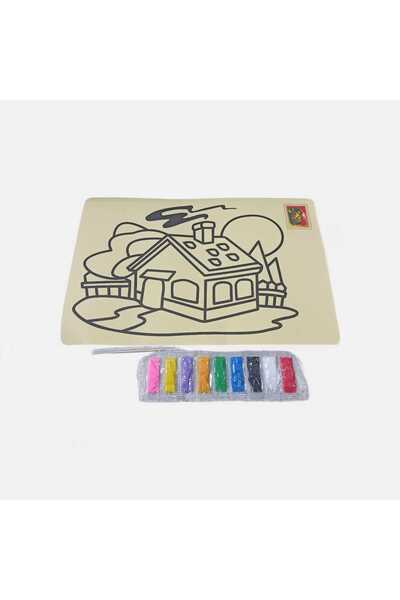 Hureggo Concept''My Beautiful Home''A4 Size Sand Painting Set