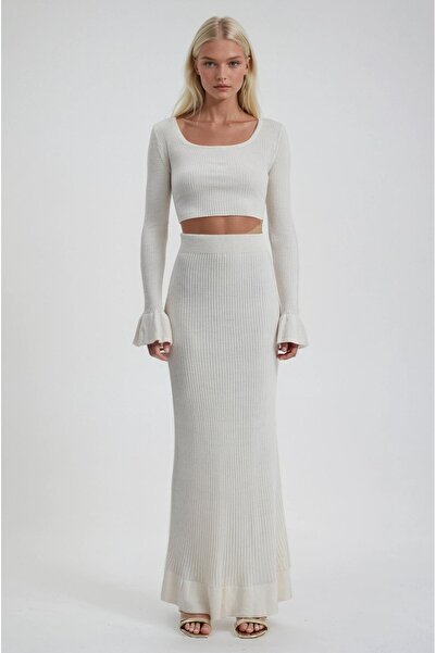 Lijuri Sleeve and hem flounced double flexible set 10312