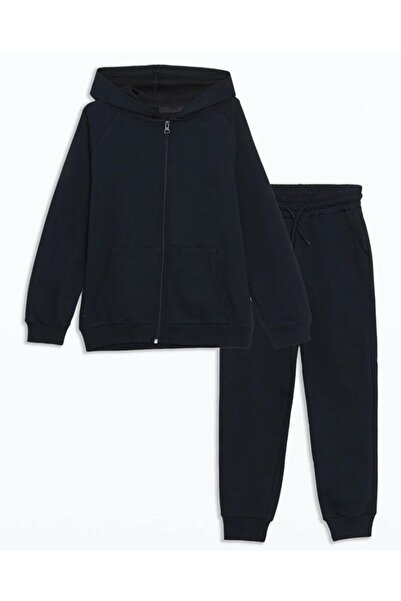 VOY KİDS Set de trening pentru școală, unisex, cu fermoar, cu glugă 2 fire, M...