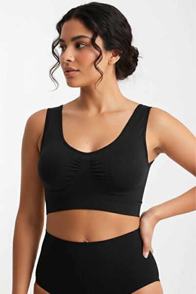 FİT WOMEN Sutien cu pernuțe de susținere fără cusături 5040