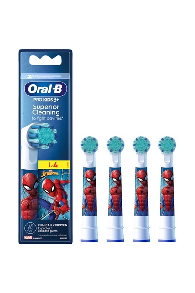 Oral-B Ανταλλακτικά ηλεκτρικής οδοντόβουρτσας Pro Kids Spiderman, 4 τεμάχια