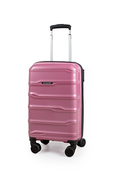 POLO&SKY Azra Model Gül Kurusu PP Polipropilen Kırılmaz Kabin Boy Valiz Bavul