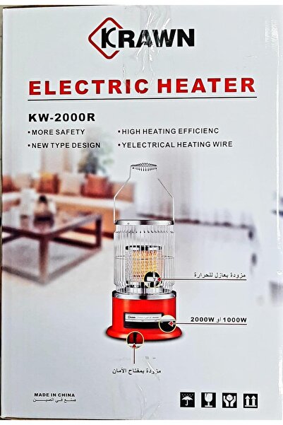 Generic سخان كهربائي من كراون KW-2000R، بقوة 2000 واط