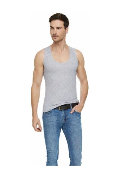 Tutku Elit Erkek Gri 3 Adet Elit 1201 Modal Elastan Atlet Abani Classic