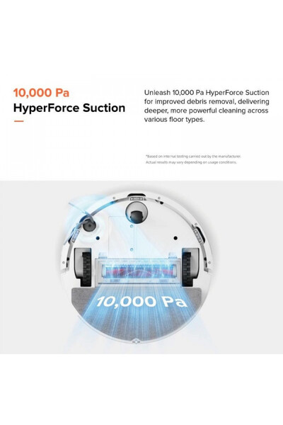 Roborock Aspirator robot Q10 PF, 10000Pa, 150min, 0.35l, WiFi, Uscat/Umed, LiDAR, Voce, Negru