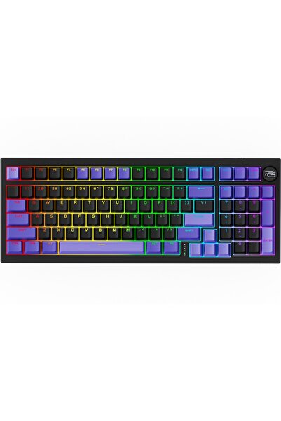 Proove Tastatură mecanică wireless cu 98 de taste RGB, Bluetooth 5.3 + USB-C,...