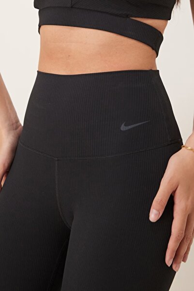Nike Training Zenvy Dri Fit High Rise 7/8 Rib Leggings Women Corded Fabric Hi...