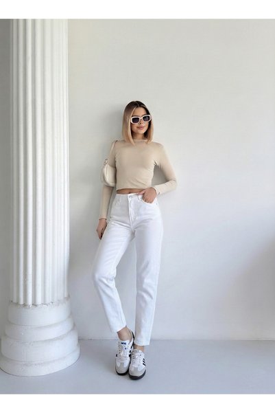 Your Shine High Waist Linen Mom
