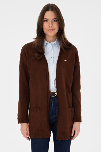 U.S. Polo Assn. Women's Brown Knitwear Cardigan 50314660-Vr029