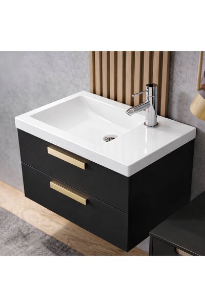 Turavit İda Dikdörtgen Etajer Uyumlu Beyaz Lavabo 28x45 Cm ID0703